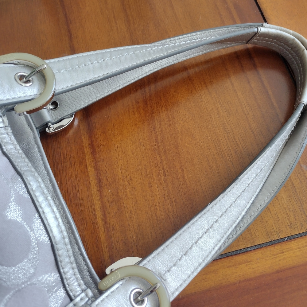 Coach Soho North South Metallic/Lavender Signature Tote Bag - Picture 5 of 11